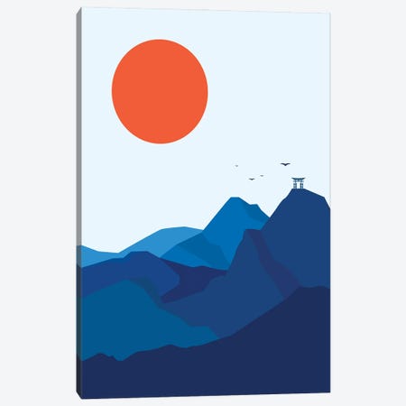 Japanese Mountain Sunrise Canvas Print #STY278} by Jay Stanley Canvas Wall Art