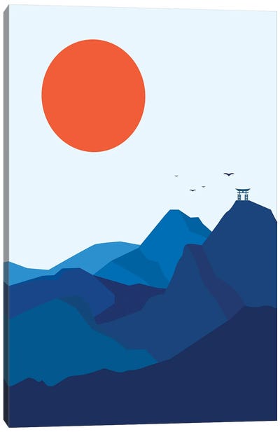 Japanese Mountain Sunrise Canvas Art Print