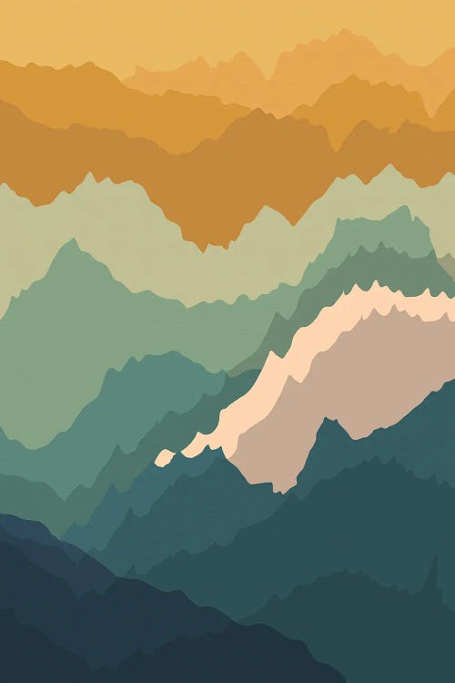 Japanese Mountain Topography by jay stanley wall art