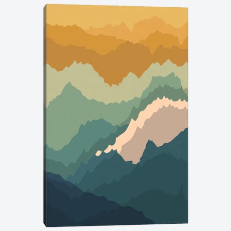 Japanese Mountain Topography Canvas Print #STY279} by Jay Stanley Canvas Art