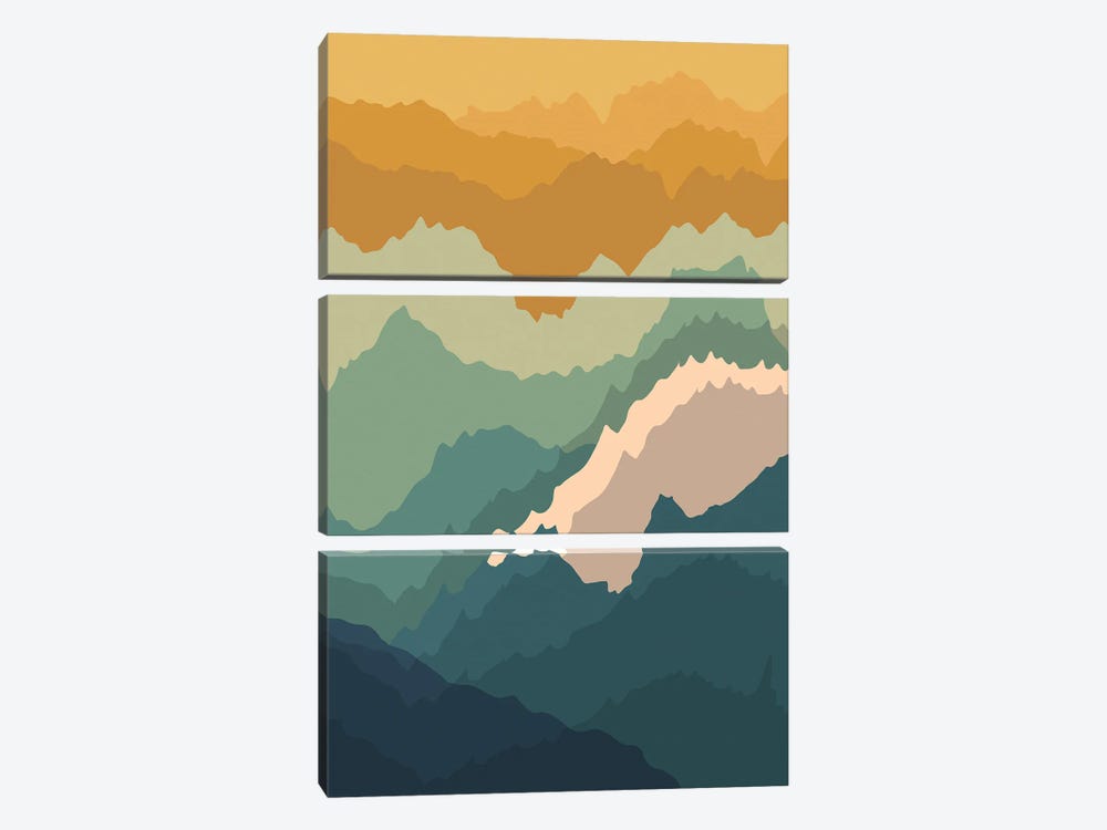 Japanese Mountain Topography by Jay Stanley 3-piece Art Print