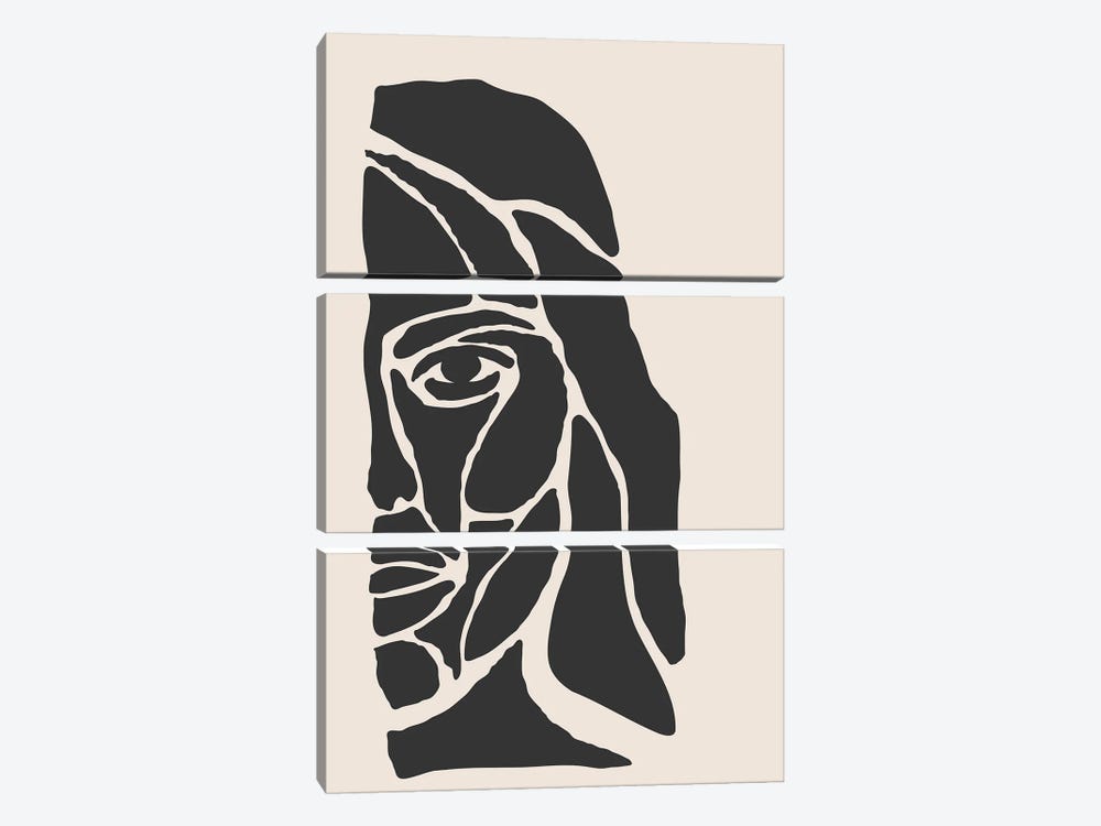 Abstract Face Series I by Jay Stanley 3-piece Canvas Art