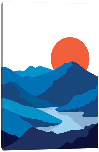 Japanese Mountain Canvas Art Print - Sun Art