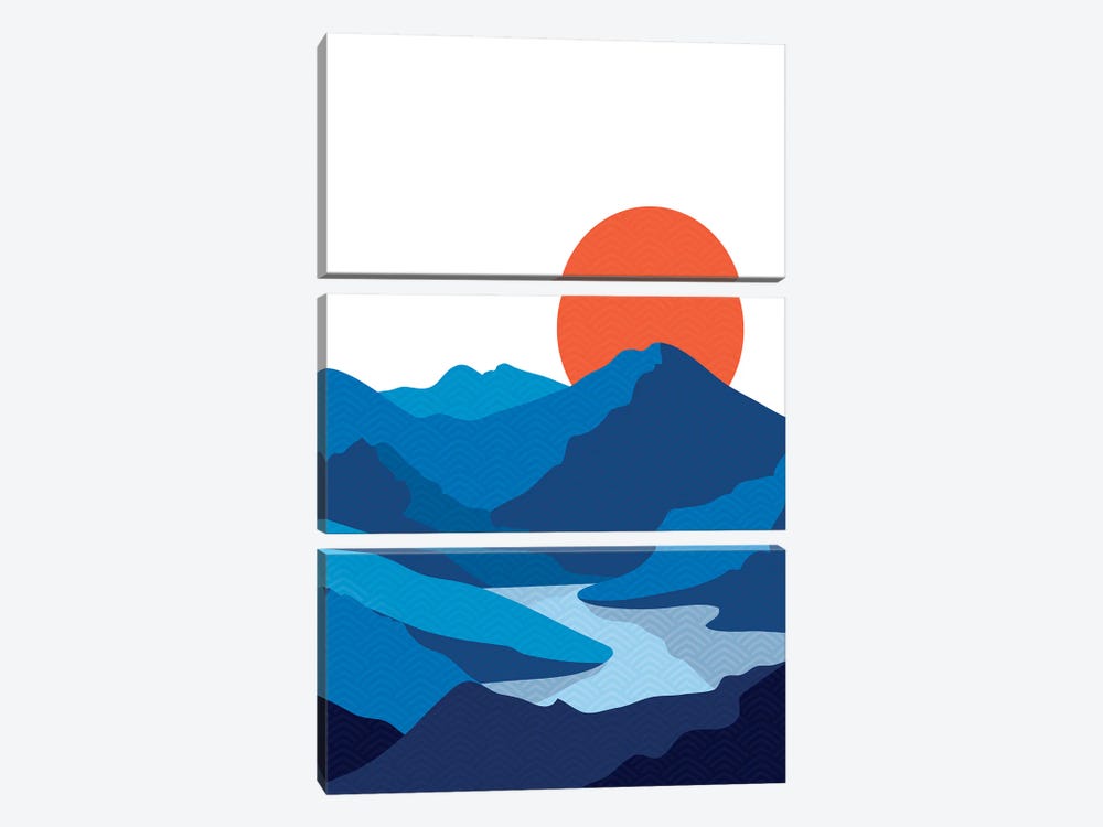 Japanese Mountain by Jay Stanley 3-piece Canvas Art Print
