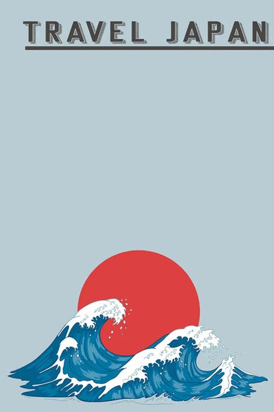 Japanese Waves by jay stanley framed canvas print