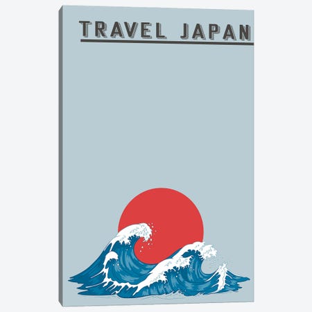 Japanese Waves Canvas Print #STY283} by Jay Stanley Canvas Art Print