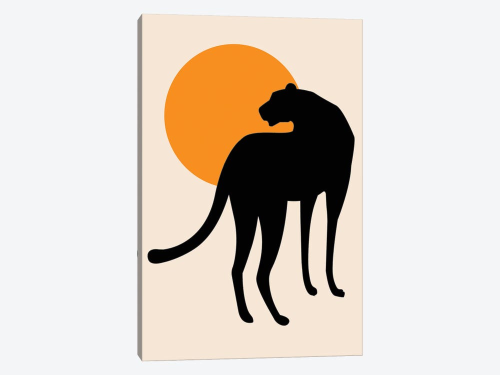 Leopard Sun Poster by Jay Stanley 1-piece Canvas Wall Art