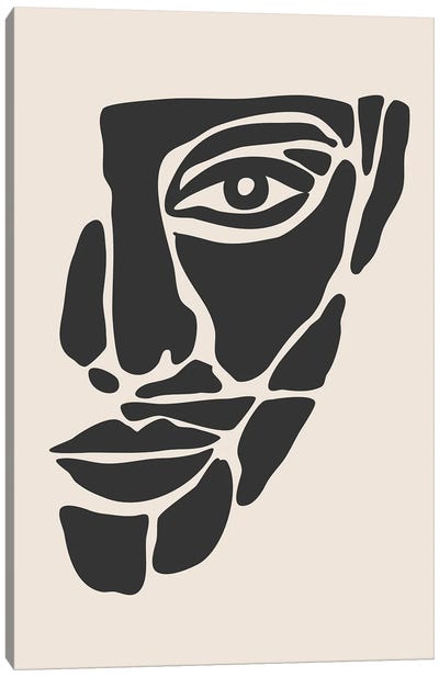 Abstract Face Series II Canvas Art Print - Jay Stanley