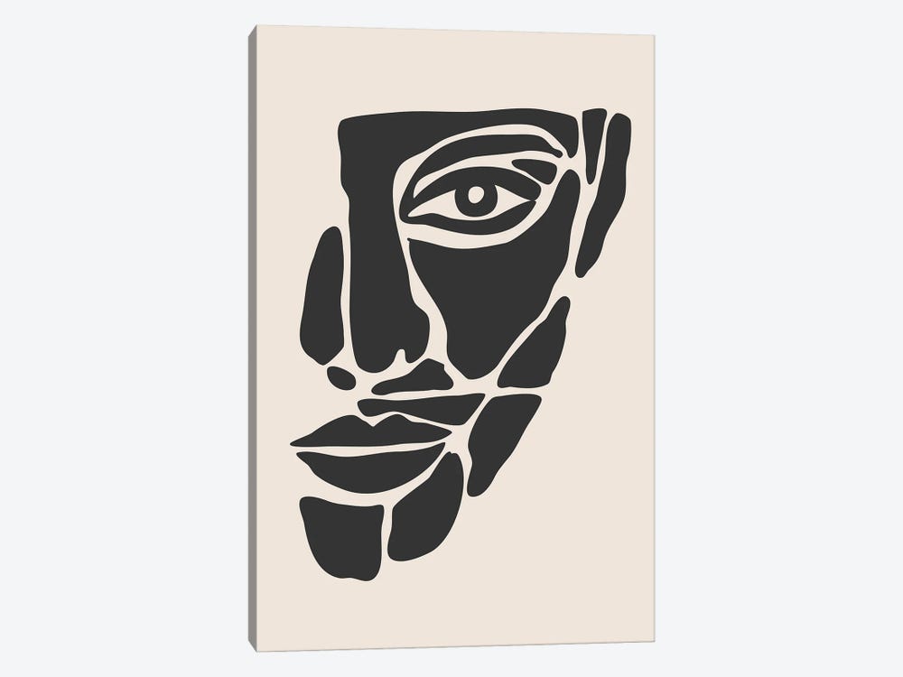 Abstract Face Series II by Jay Stanley 1-piece Canvas Art Print