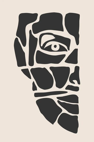 Abstract Face Series III by jay stanley multi panel art