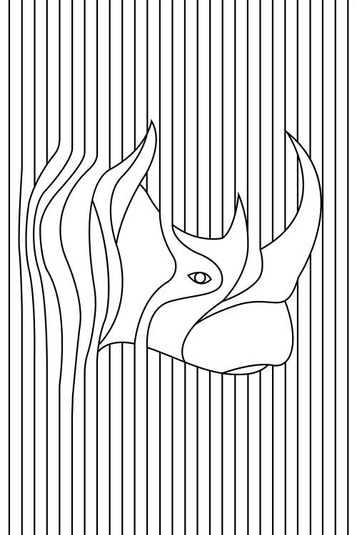 Line Drawing Rhino