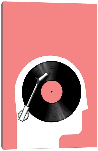 Listen To Records Canvas Art Print - Jay Stanley