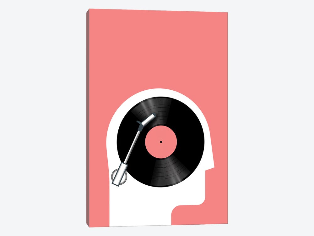 Listen To Records by Jay Stanley 1-piece Canvas Wall Art