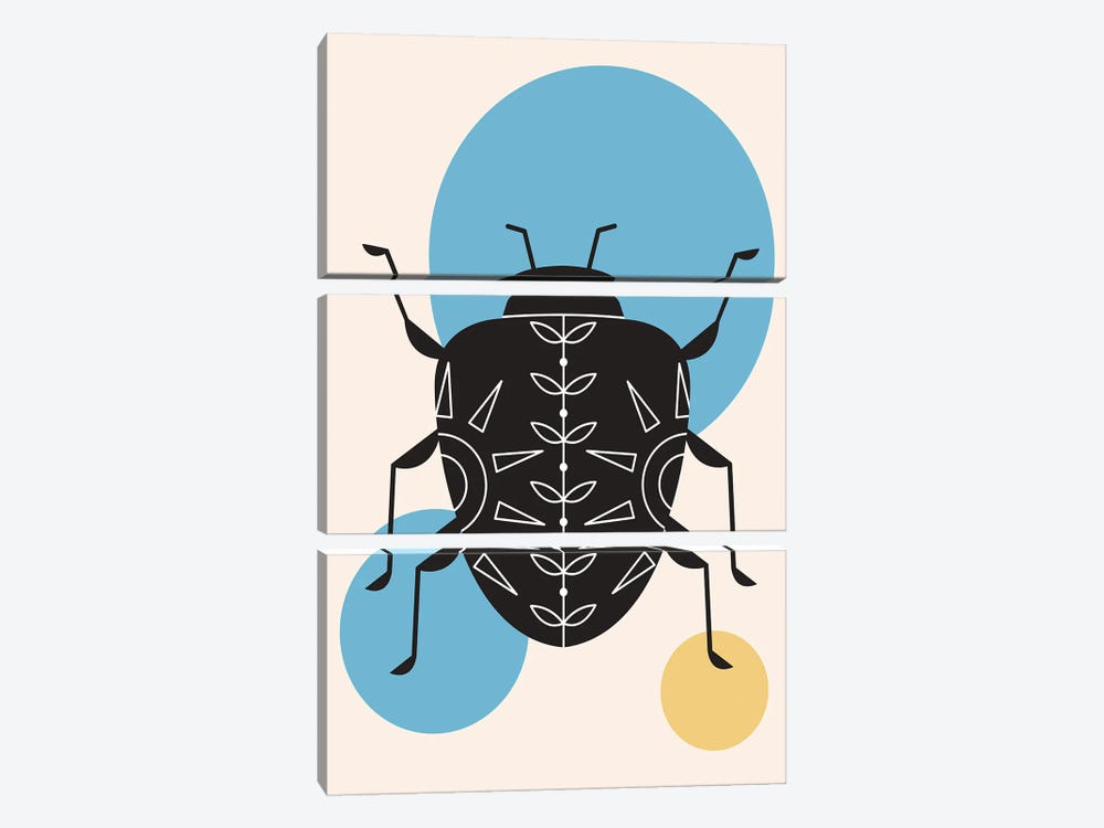 Lonely Beetle by Jay Stanley 3-piece Canvas Art Print