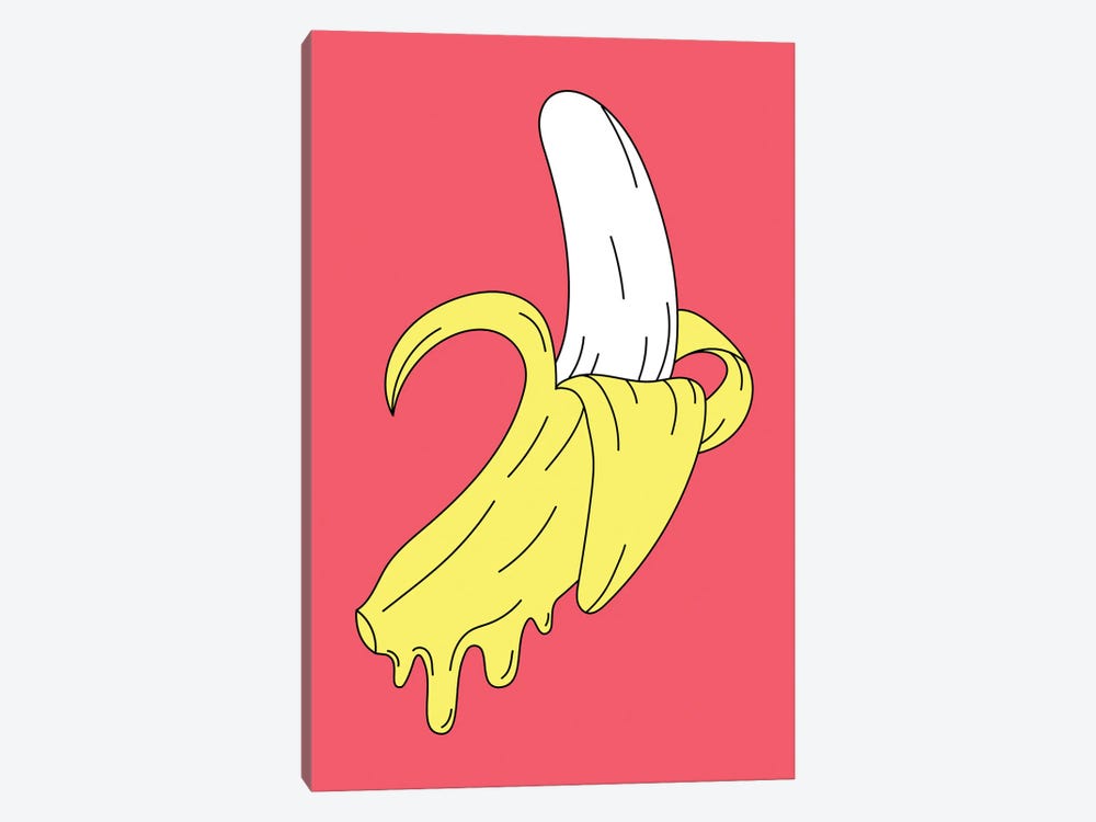 Melting Pink Banana by Jay Stanley 1-piece Canvas Art