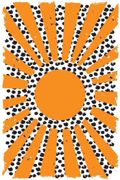 Kids Astronomy & Space Art: 70's Inspired Sun by jay stanley