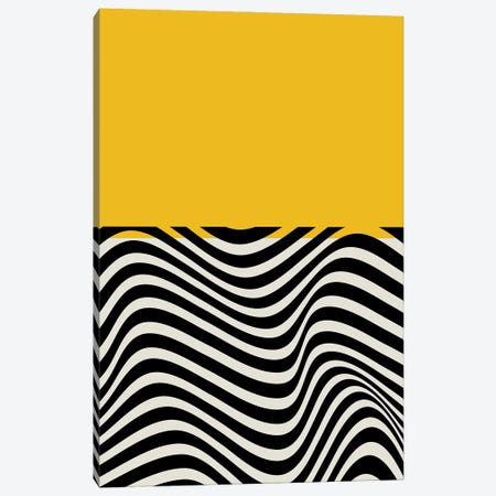 Minimal Abstract Yellow Wave Canvas Print #STY308} by Jay Stanley Canvas Wall Art
