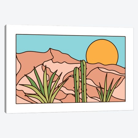 Minimal Desert Sunset Landscape Canvas Print #STY317} by Jay Stanley Canvas Wall Art