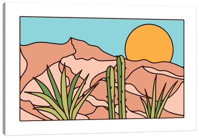 Minimal Desert Sunset Landscape Canvas Art Print - Jay Stanley
