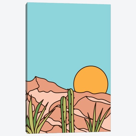 Minimal Desert sunset Canvas Print #STY318} by Jay Stanley Canvas Art Print