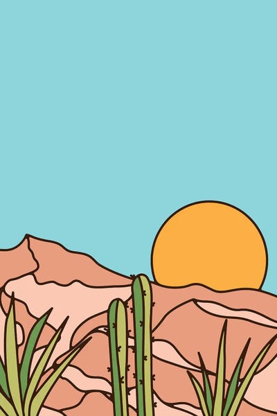 jay stanley: Minimal Desert sunset by jay stanley