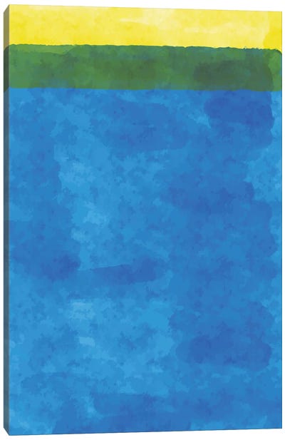 IIIIMinimal Watercolor III Canvas Art Print - Blue Abstract Art