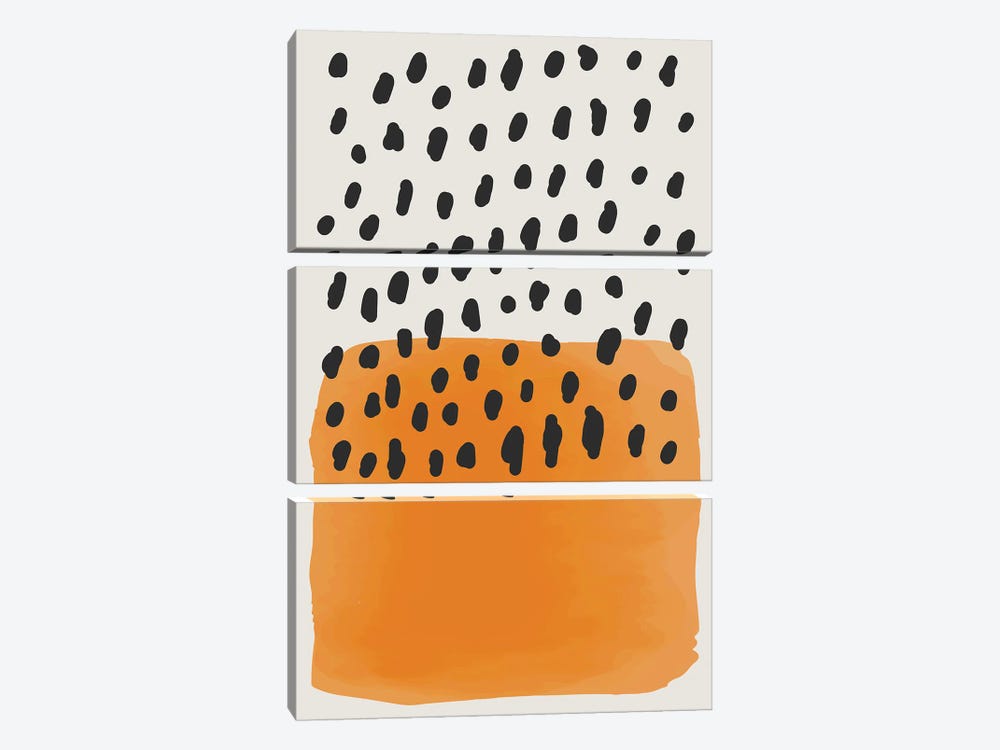 Minimal Watercolor Shapes  I by Jay Stanley 3-piece Canvas Print