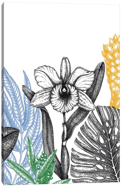 Minimalist Flower Vibes Canvas Art Print - Daffodil Art