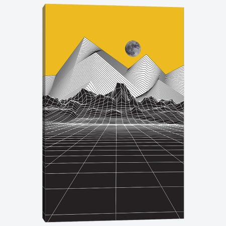 Moon Rise Yellow Canvas Print #STY352} by Jay Stanley Art Print