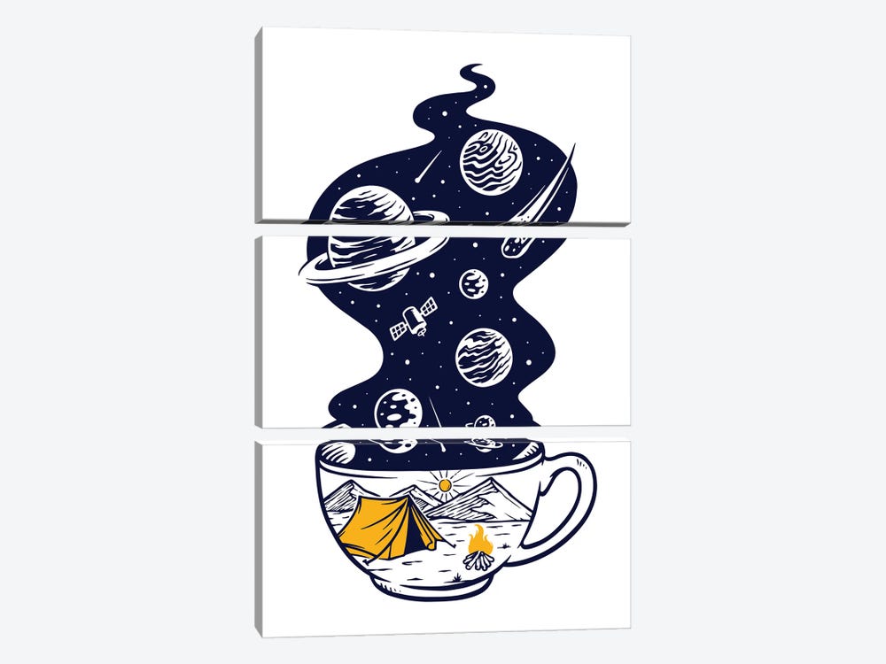 Mug Of Awesome by Jay Stanley 3-piece Canvas Print