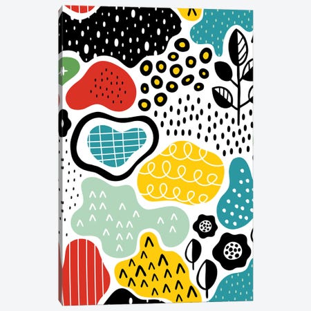 Nature Doodle Canvas Print #STY360} by Jay Stanley Canvas Wall Art