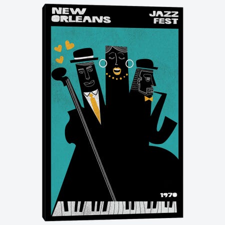 New Orleans Jazz Fest Canvas Print #STY362} by Jay Stanley Canvas Artwork