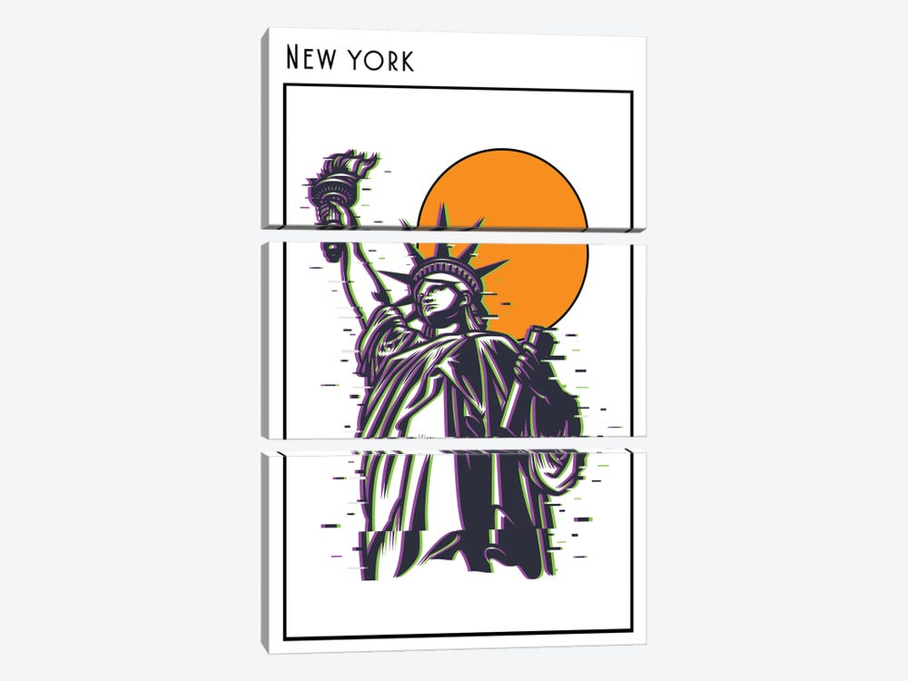 New York by Jay Stanley 3-piece Canvas Print