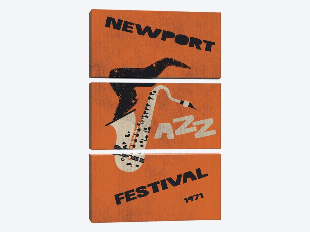 Newport Jazz Festival by Jay Stanley 3-piece Canvas Artwork