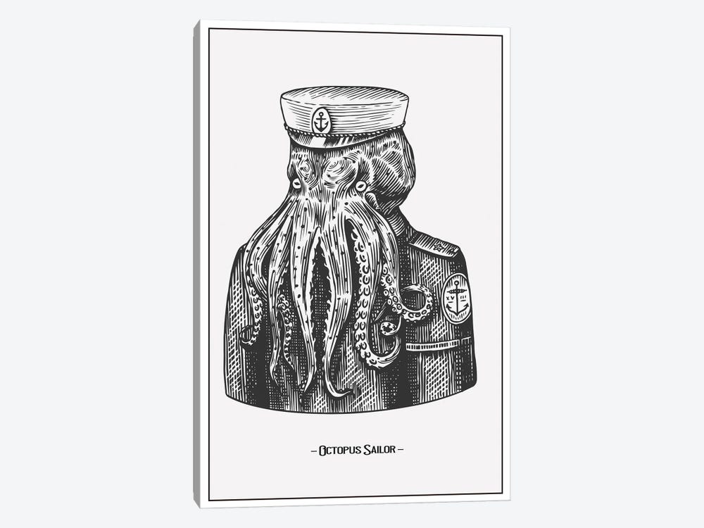 Octopus Sailor by Jay Stanley 1-piece Canvas Art Print