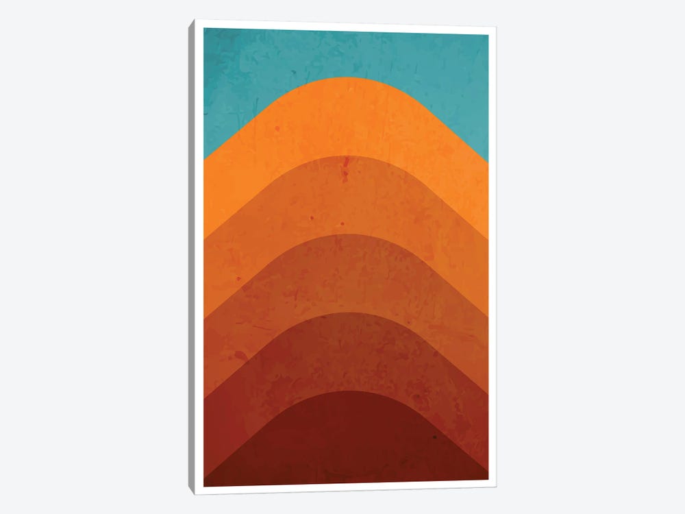 Orange Mountain by Jay Stanley 1-piece Canvas Artwork