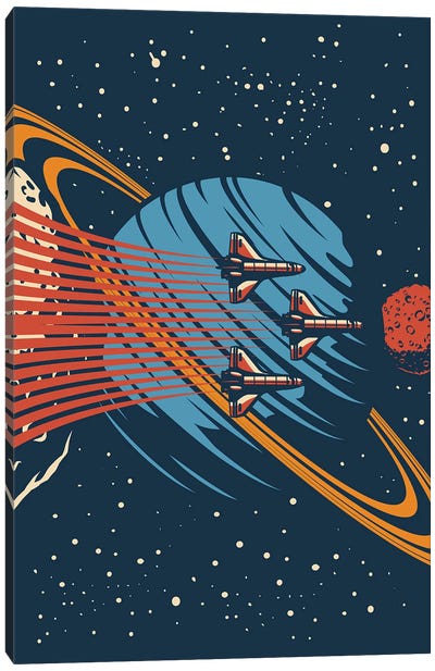 Outer Space Series II Canvas Art Print - Space Travel Posters