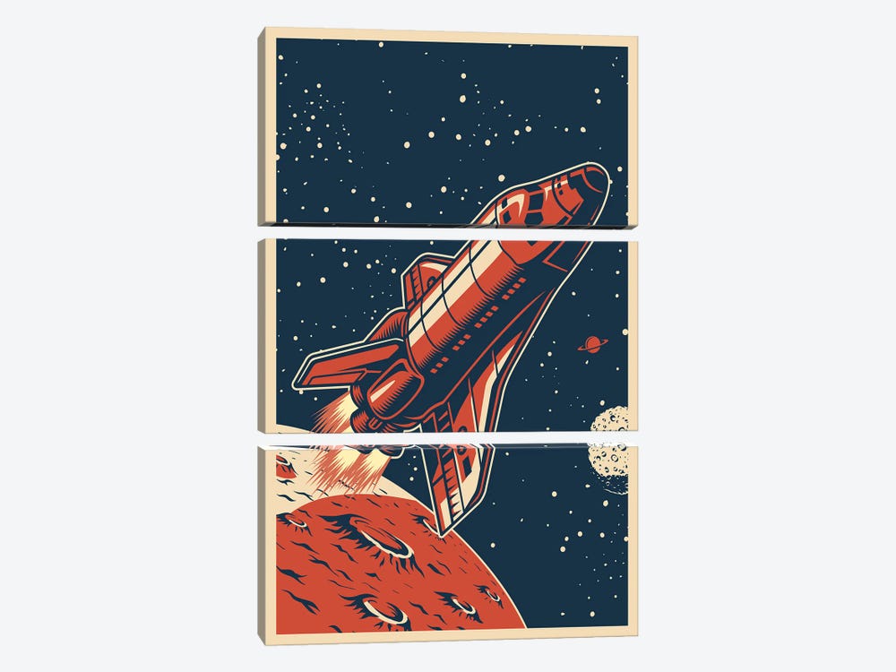 Outer Space Series VI by Jay Stanley 3-piece Canvas Art