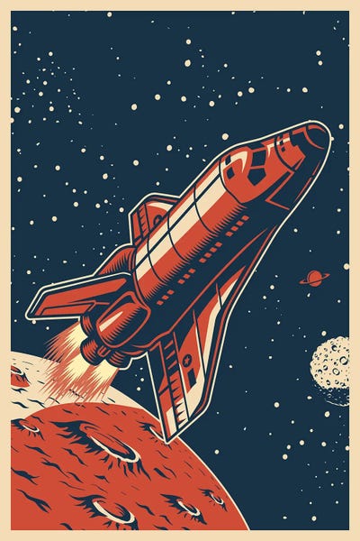 Space Travel Posters: Outer Space Series VI by jay stanley