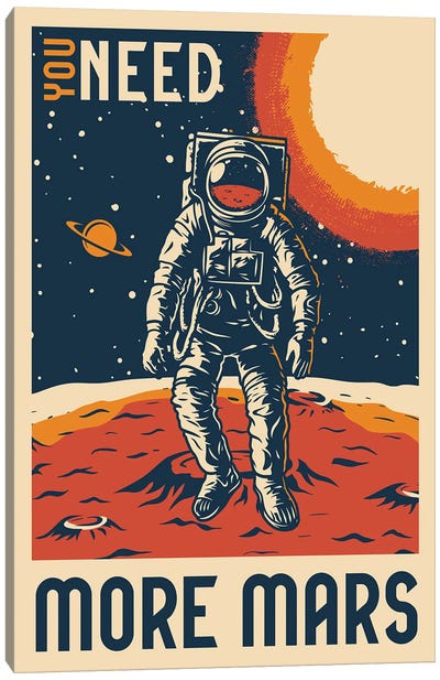 Outer Space Series IX Canvas Art Print - Mars Art