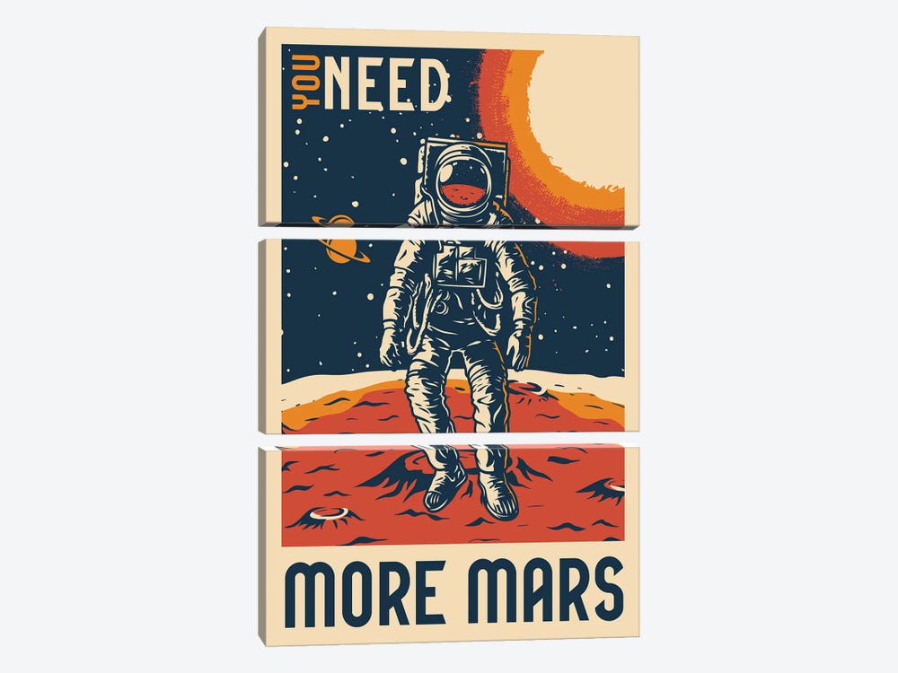 Outer Space Series IX by Jay Stanley 3-piece Canvas Art Print