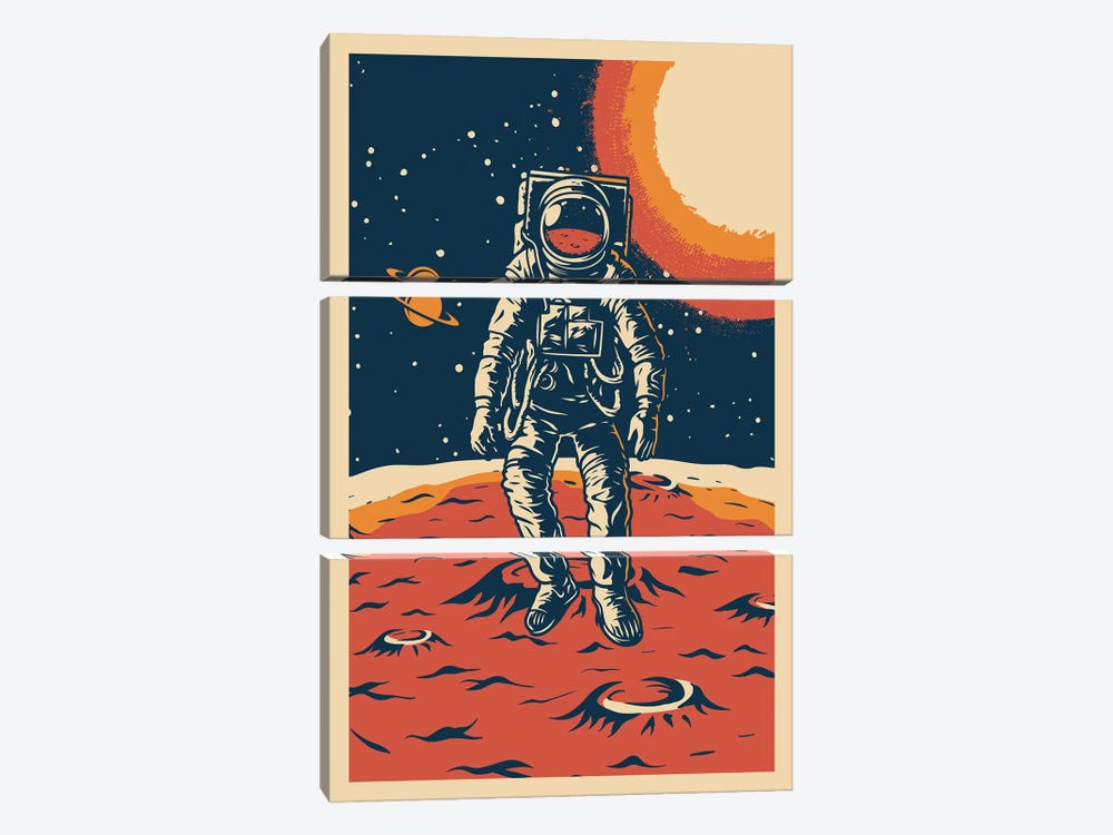 Outer Space Series XI by Jay Stanley 3-piece Canvas Print
