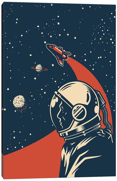 Outer Space Series XIII Canvas Art Print - Astronaut Art