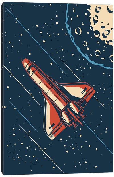 Outer Space Series XVI Canvas Art Print - Space Shuttle Art