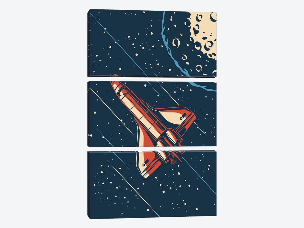 Outer Space Series XVI by Jay Stanley 3-piece Canvas Print