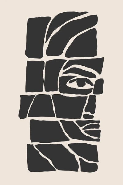 Abstract Faces Set III by jay stanley framed wall art