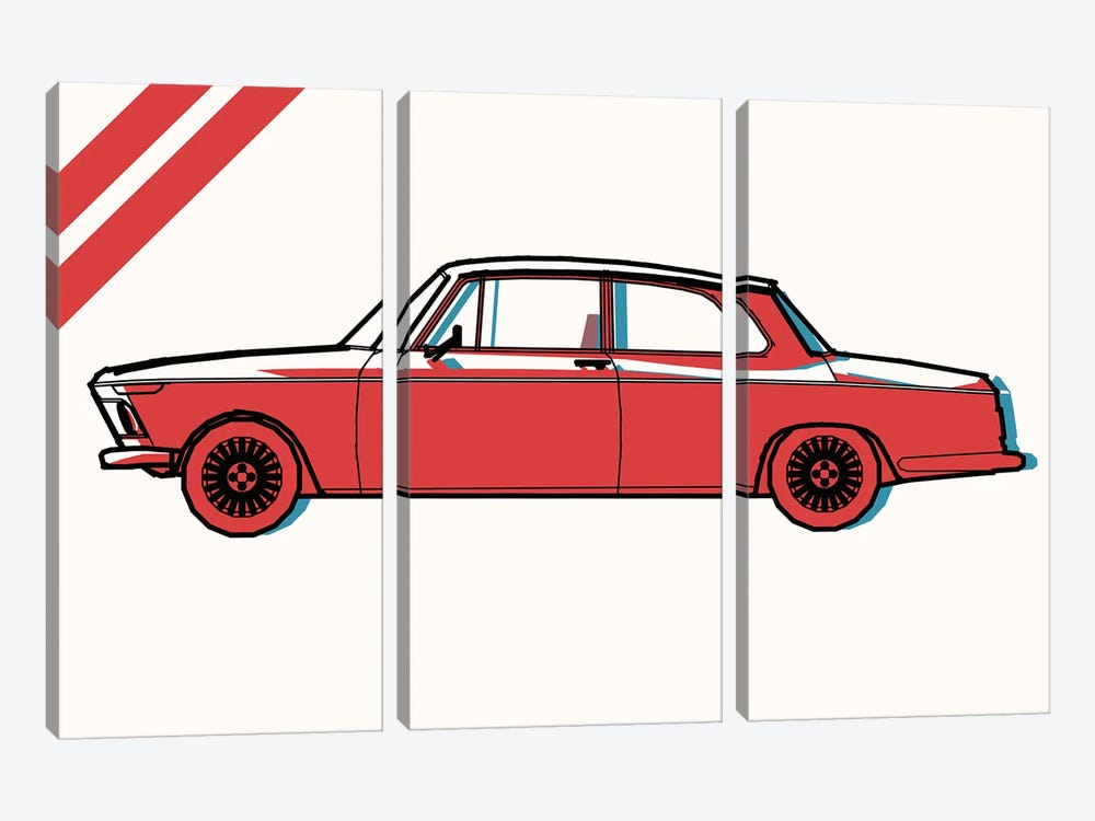 Red Car by Jay Stanley 3-piece Art Print