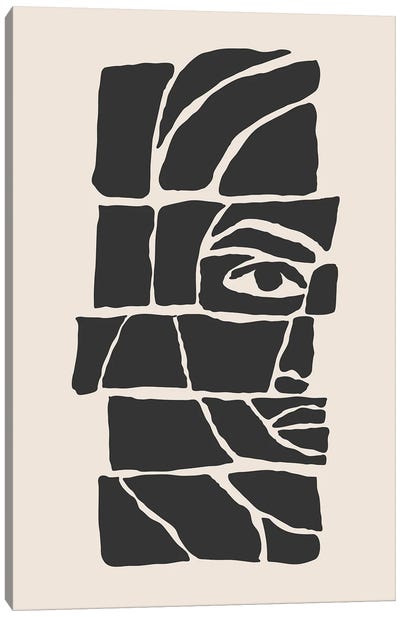 Abstract Faces Set III Canvas Art Print - Jay Stanley