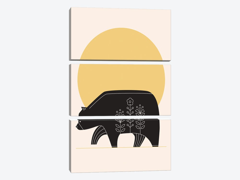 Sunny Day Bear by Jay Stanley 3-piece Canvas Art