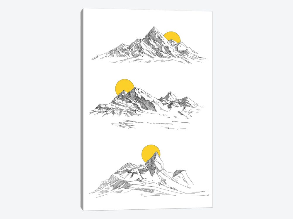 Sunny Mountains by Jay Stanley 1-piece Canvas Art Print